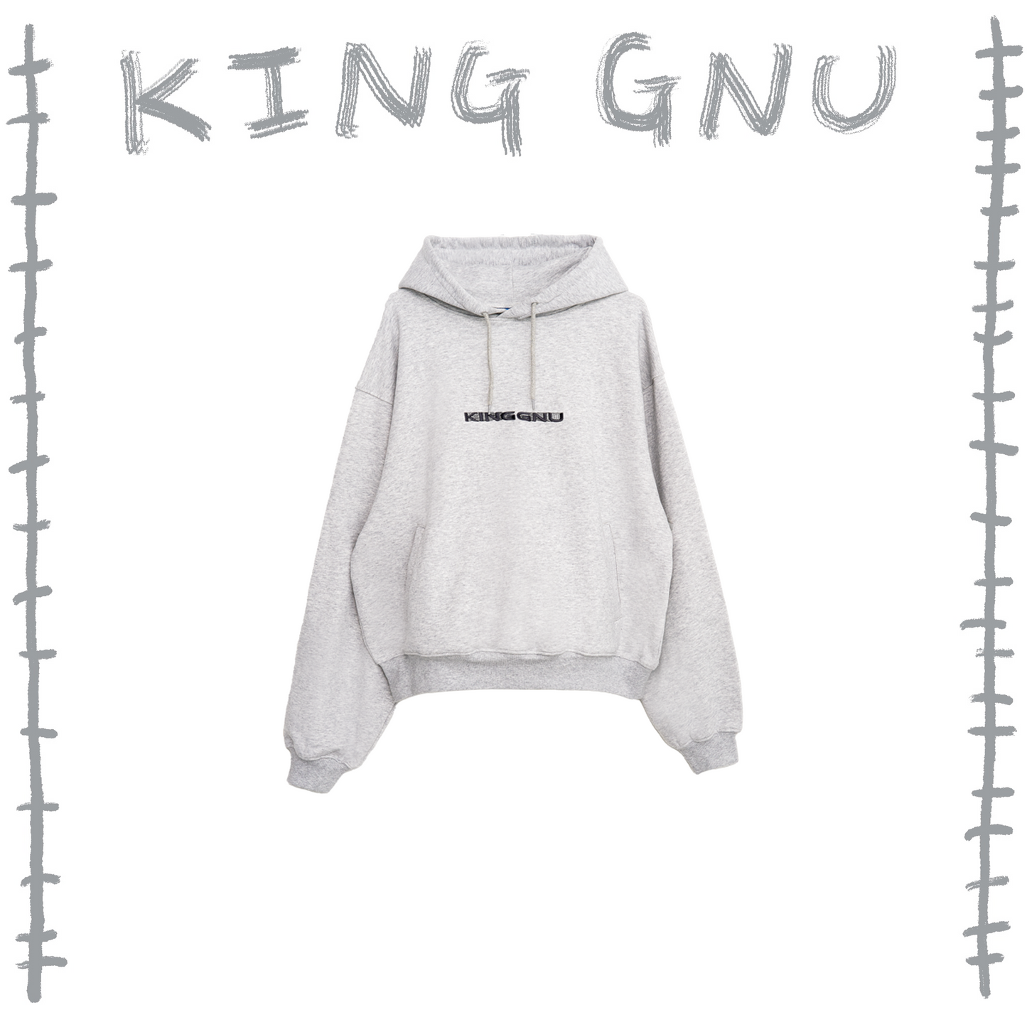 👑🐂 King Gnu - CEN+RAL Tour 2026 - KG IS DEAD HOODIE (GRAY) ♪︎ - 【長期預購-202607】