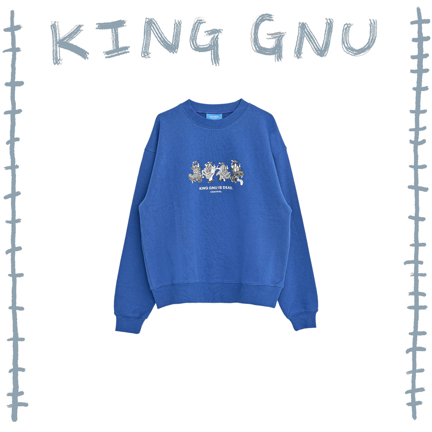 👑🐂 King Gnu - CEN+RAL Tour 2026 - KG IS DEAD SWEATSHIRT (BLUE) ♪︎ - 【長期預購-202607】