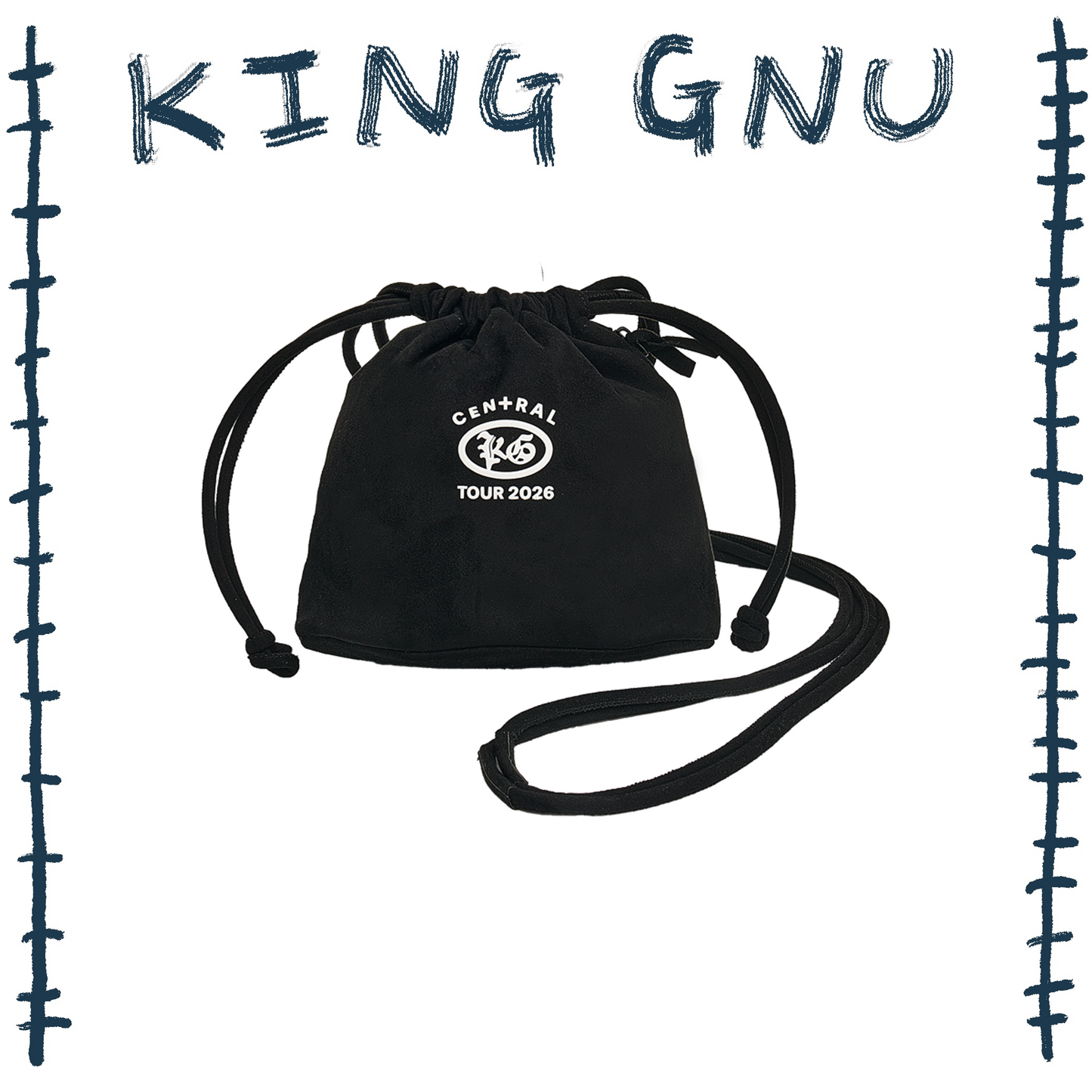 👑🐂 King Gnu - CEN+RAL Tour 2026 - KG KINCHAKU 小包(BLACK