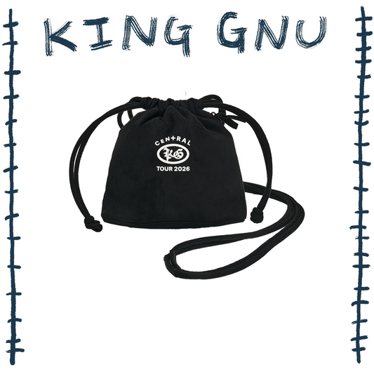 👑🐂 King Gnu - CEN+RAL Tour 2026 - KG KINCHAKU 小包 (BLACK) ♪︎ - 【長期預購-202607】
