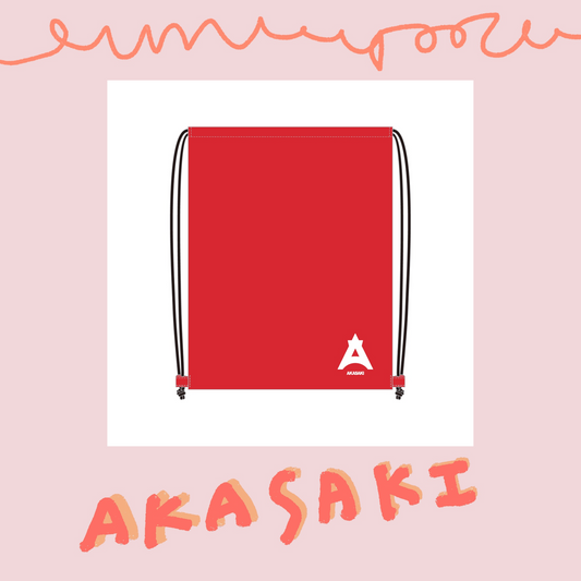 🟥 AKASAKI - 「KONNICHIWA」 - 束口後背包 ♪︎