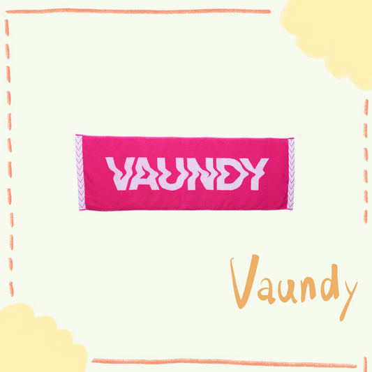 🍥 Vaundy - Logo Jacquard Towel [Pink×White] ♪︎