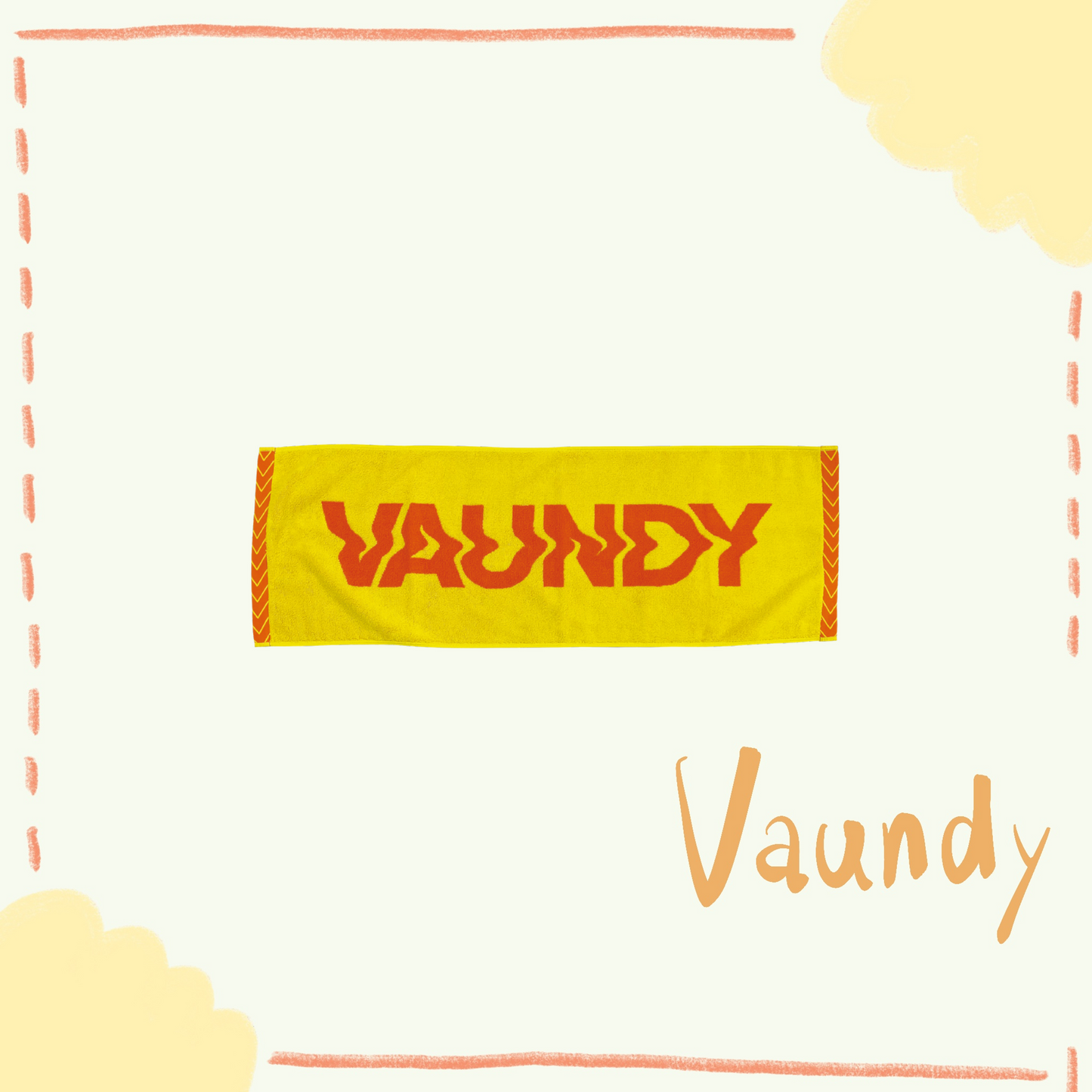🍥 Vaundy - Logo Jacquard Towel [Yellow×Orange] ♪︎