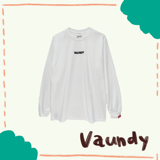 🍥 Vaundy - Logo Long Sleeve T-Shirts[White] ♪︎