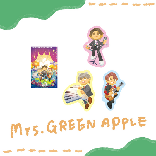 🍏 Mrs. GREEN APPLE - MAGICAL 10 YEARS LANDMARK - 貼紙組 ♪︎ - 【中期預購-12月中旬】