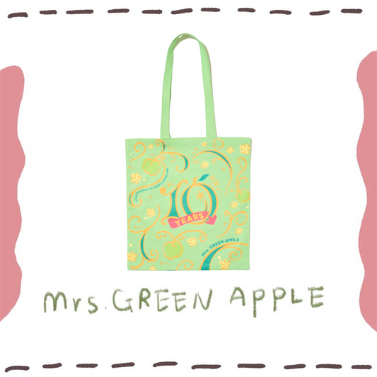 🍏 Mrs. GREEN APPLE - MAGICAL 10 YEARS LANDMARK - 托特包 / 綠色 ♪︎ - 【中期預購-12月中旬】