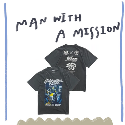 🐺 MAN WITH A MISSION - MAN WITH A MISSION × SUNROCKERS SHIBUYA - T-Shirt ♪︎