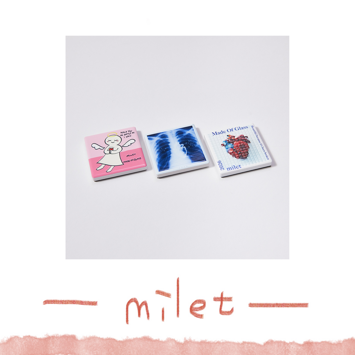 🎈 milet - milet live tour “Made of Glass” - Made of Glass Tile Magnet ♪︎