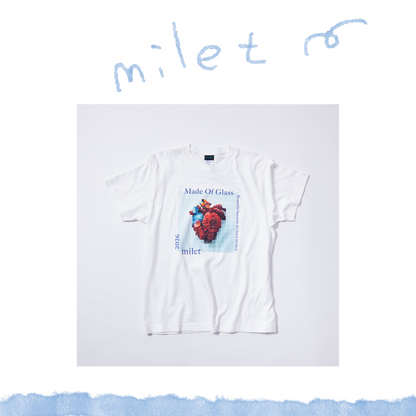 🎈 milet - milet live tour “Made of Glass” - Made of Glass ～Flower Heart～ T-shirt ♪︎