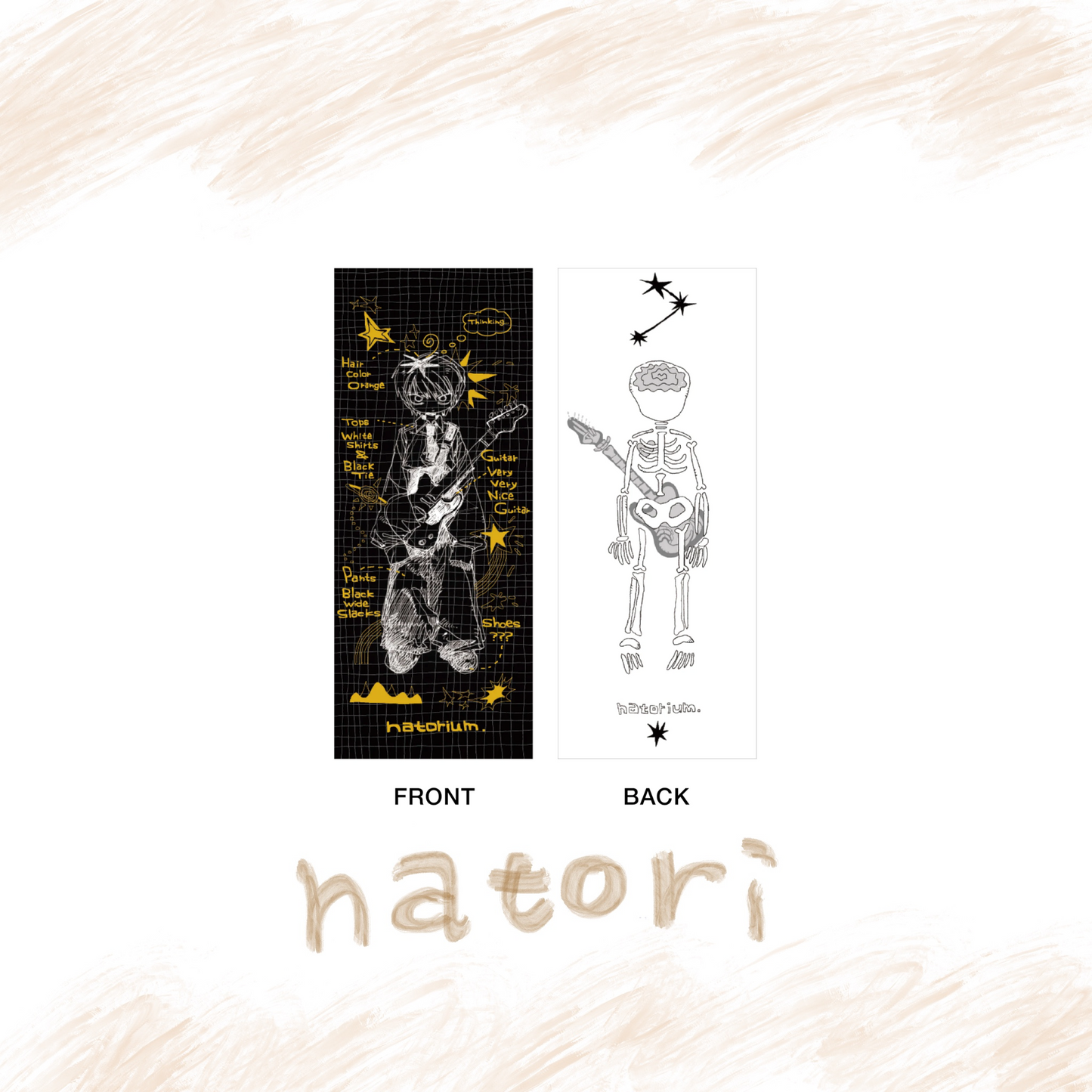 🎧 natori - ONE-MAN LIVE TOUR「行進」 - "March" Face Towel Black×Yellow ♪︎