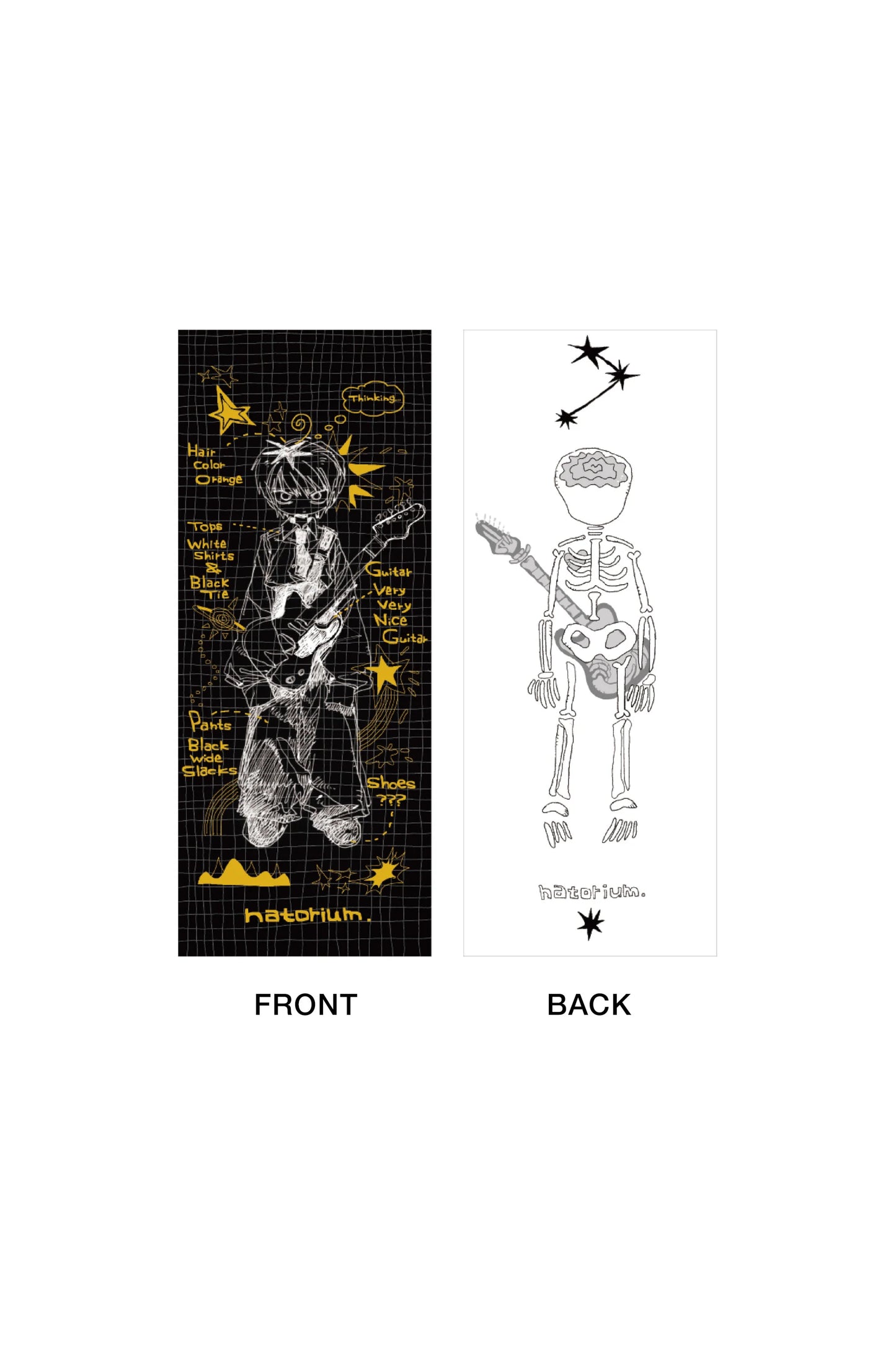 🎧 natori - ONE-MAN LIVE TOUR「行進」 - "March" Face Towel Black×Yellow ♪︎