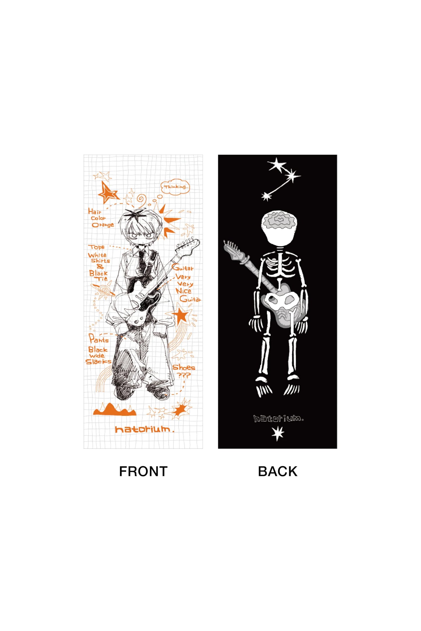 🎧 natori - ONE-MAN LIVE TOUR「行進」 - "March" Face Towel White×Orange ♪︎