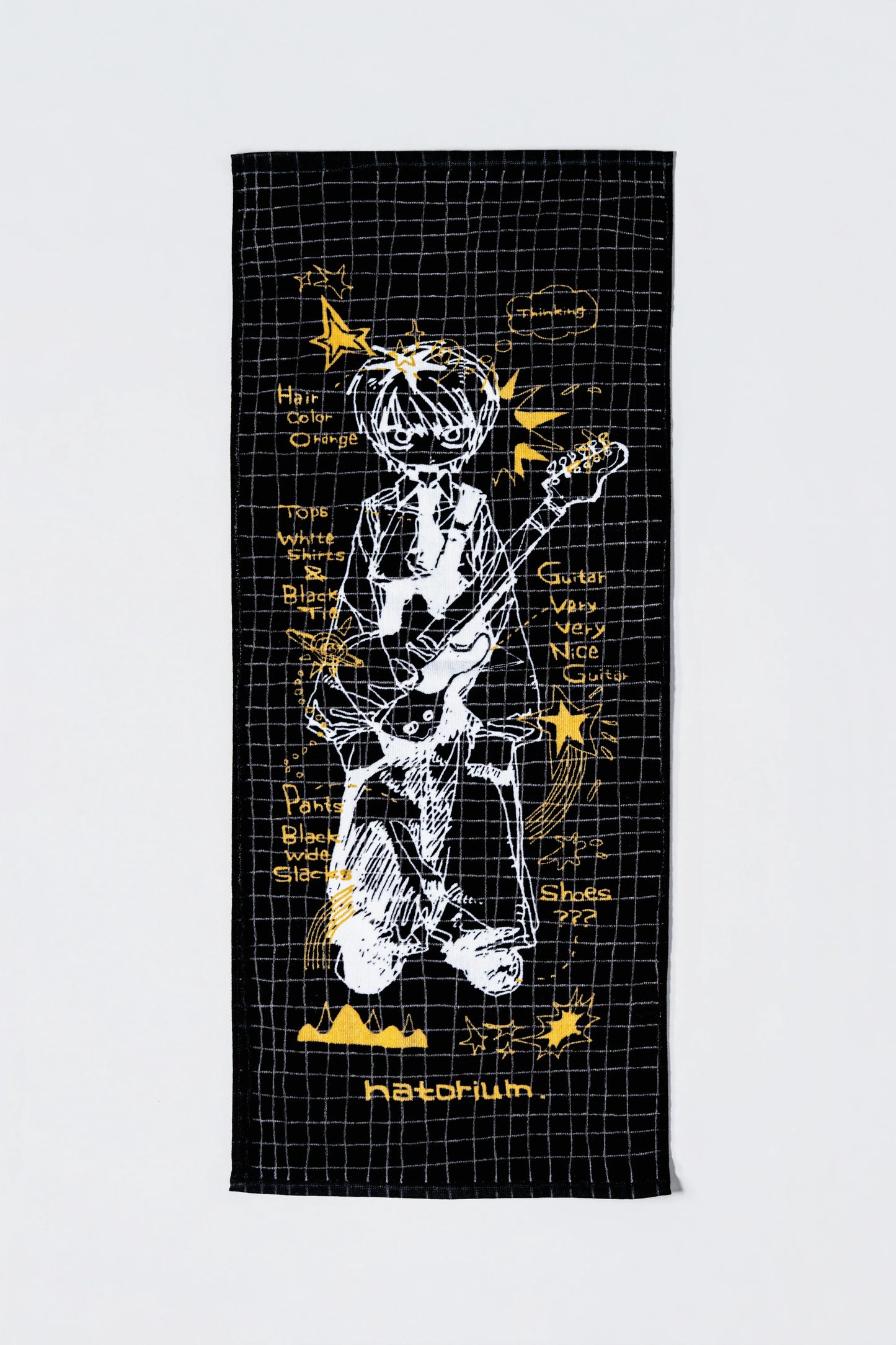 🎧 natori - ONE-MAN LIVE TOUR「行進」 - "March" Face Towel Black×Yellow ♪︎