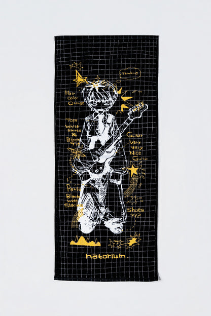 🎧 natori - ONE-MAN LIVE TOUR「行進」 - "March" Face Towel Black×Yellow ♪︎