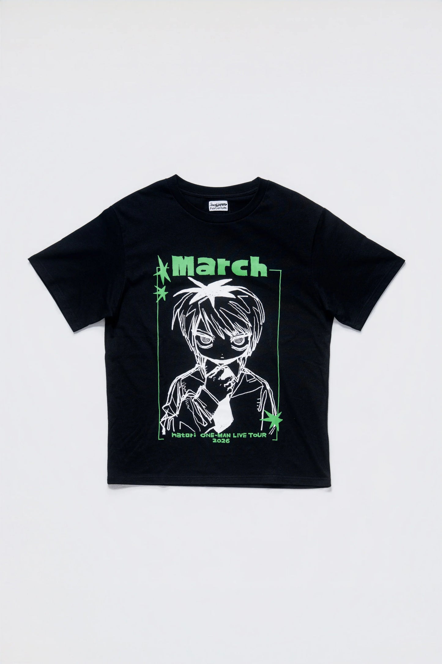 🎧 natori - ONE-MAN LIVE TOUR「行進」 - "March" S/S Tee Black ♪︎　