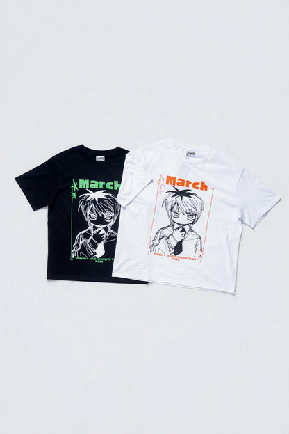 🎧 natori - ONE-MAN LIVE TOUR「行進」 - "March" S/S Tee Black ♪︎　