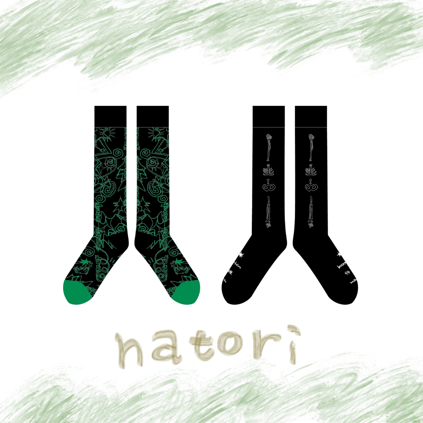🎧 natori - ONE-MAN LIVE TOUR「行進」 - "March" Socks set (2P) ♪︎