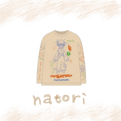 🎧 natori - ONE-MAN LIVE TOUR「行進」 - "March" long T-shirt Ivory ♪︎