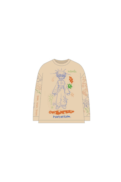 🎧 natori - ONE-MAN LIVE TOUR「行進」 - "March" long T-shirt Ivory ♪︎