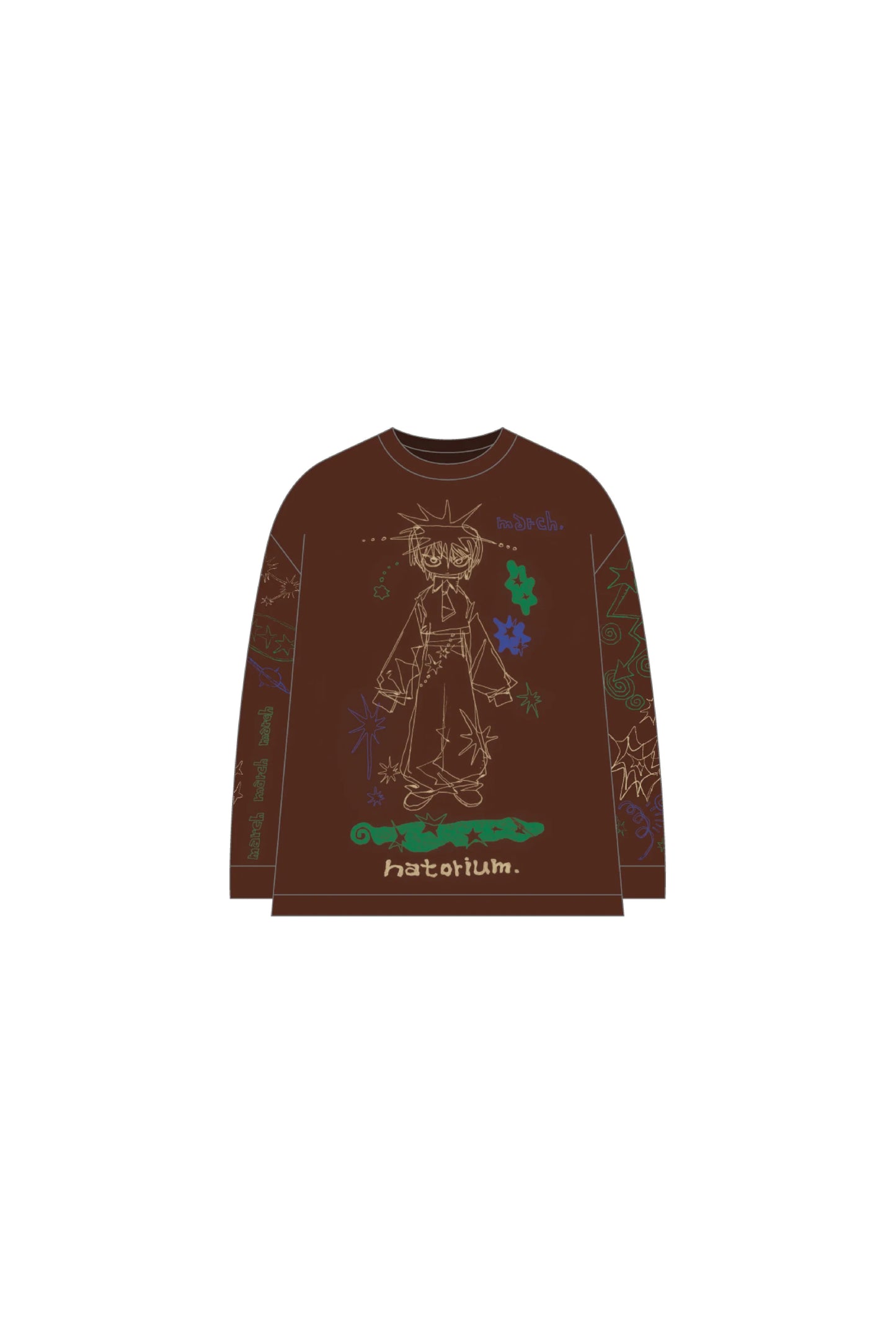 🎧 natori - ONE-MAN LIVE TOUR「行進」 - "March" long T-shirt Brown ♪︎