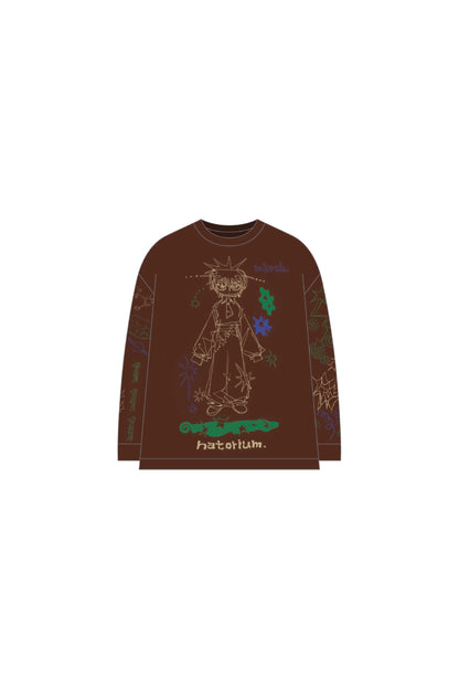 🎧 natori - ONE-MAN LIVE TOUR「行進」 - "March" long T-shirt Brown ♪︎