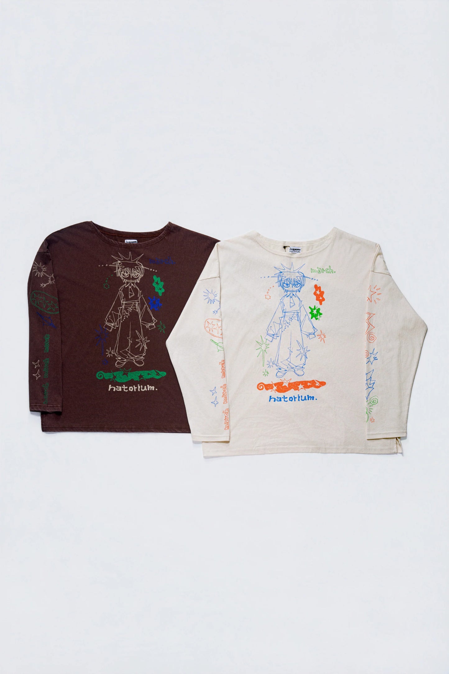 🎧 natori - ONE-MAN LIVE TOUR「行進」 - "March" long T-shirt Brown ♪︎