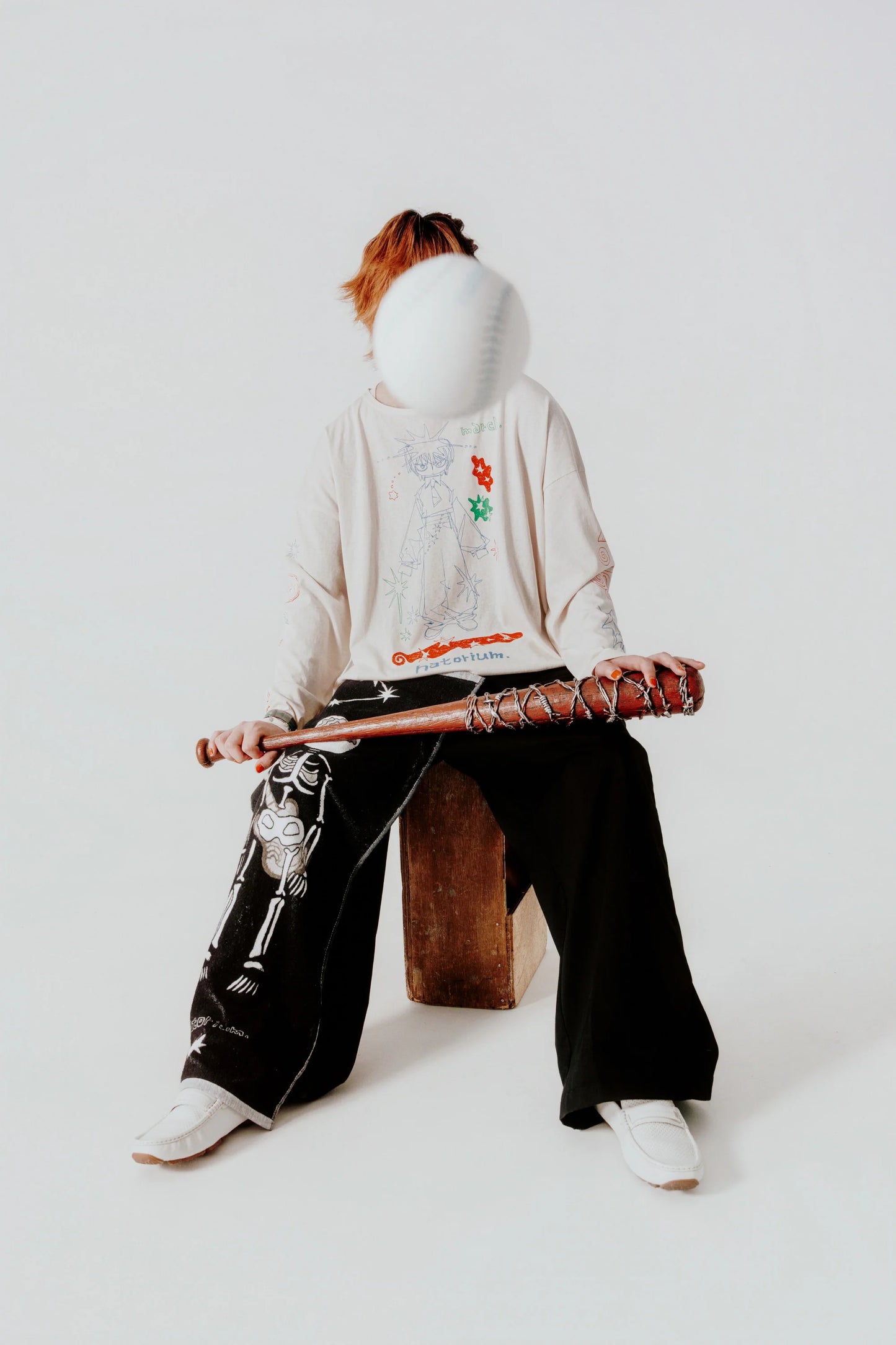 🎧 natori - ONE-MAN LIVE TOUR「行進」 - "March" long T-shirt Ivory ♪︎
