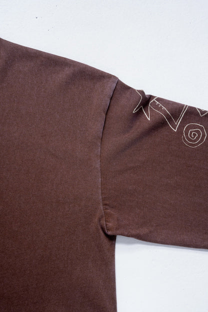 🎧 natori - ONE-MAN LIVE TOUR「行進」 - "March" long T-shirt Brown ♪︎