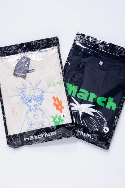 🎧 natori - ONE-MAN LIVE TOUR「行進」 - "March" long T-shirt Ivory ♪︎