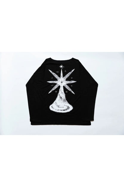 🎧 NATORI - 3rd ONE-MAN LIVE「深海」 - "The Abyss" long T-shirt 黑 ♪︎