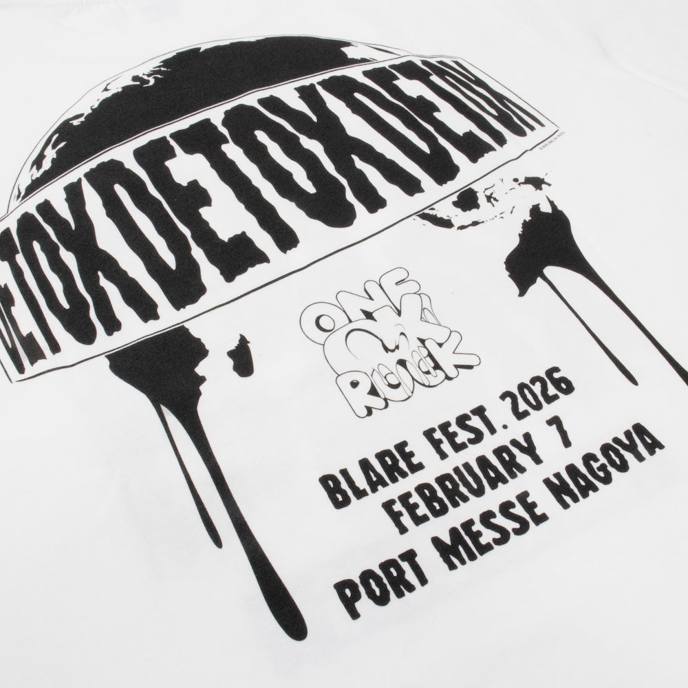 📽️ ONE OK ROCK - 2026 ONE OK ROCK (BLARE) - T-Shirt / WHITE ♪︎ - 【中期預購-4月中旬】