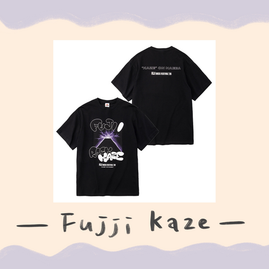 🌾 Fujii Kaze - Fujii Kaze x Fuji Rock '26 - Official Collaboration T-shirt (BLACK) ♪︎ - 【中期預購-7月下旬】