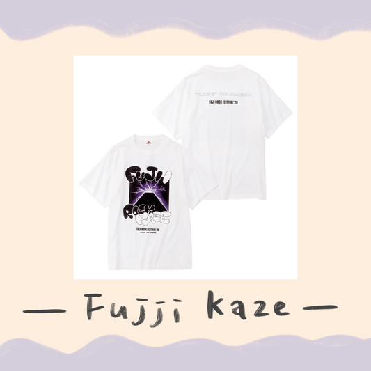 🌾 Fujii Kaze - Fujii Kaze x Fuji Rock '26 - Official Collaboration T-shirt (WHITE) ♪︎ - 【中期預購-7月下旬】