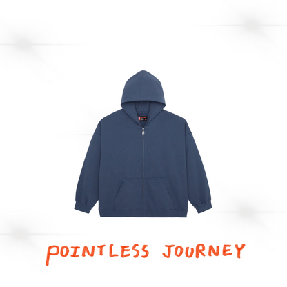 👑🐂 Pointless Journey 常田大希 - PJ BASIC ZIP HOODIE - BLUE GREY ♪︎ - 【長期預購-202701】