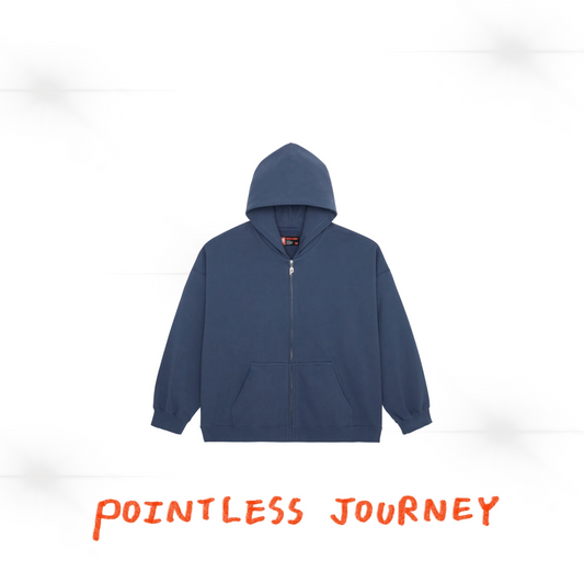 👑🐂 Pointless Journey 常田大希 - PJ BASIC ZIP HOODIE - BLUE GREY ♪︎ - 【長期預購-202701】