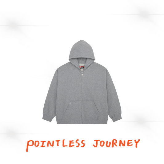 👑🐂 Pointless Journey 常田大希 - PJ BASIC ZIP HOODIE - HEATHER GREY ♪︎ - 【長期預購-202701】