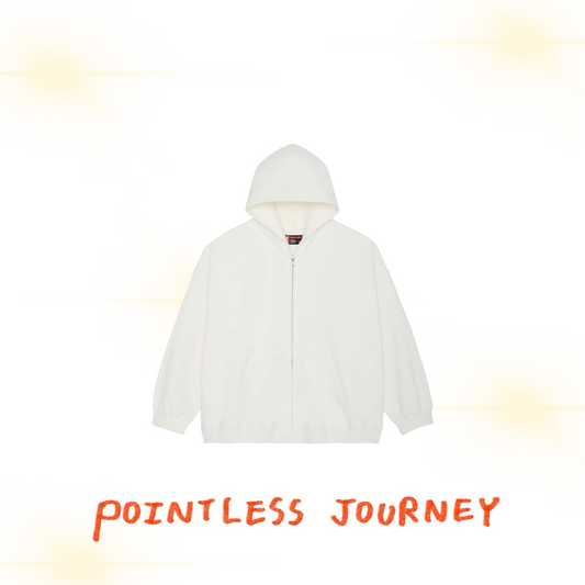 👑🐂 Pointless Journey 常田大希 - PJ BASIC ZIP HOODIE - WHITE ♪︎ - 【長期預購-202701】