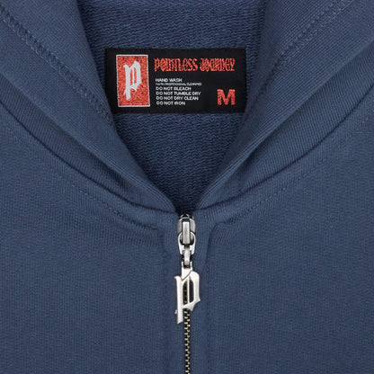 👑🐂 Pointless Journey 常田大希 - PJ BASIC ZIP HOODIE - BLUE GREY ♪︎ - 【長期預購-202701】