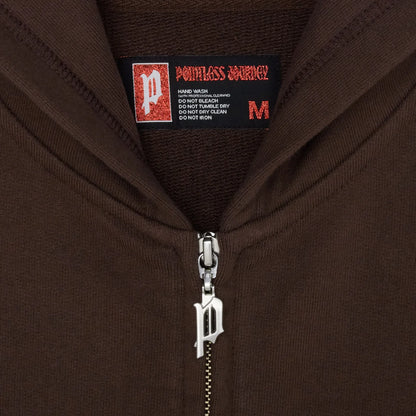 👑🐂 Pointless Journey 常田大希 - PJ BASIC ZIP HOODIE - BROWN ♪︎ - 【長期預購-202701】