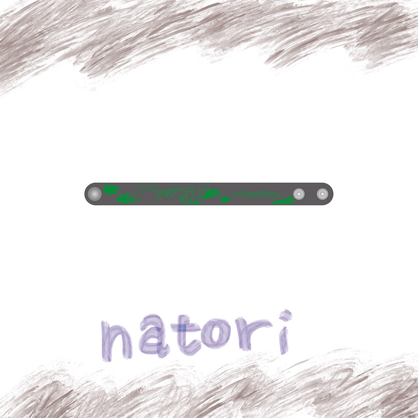 🎧 natori - ONE-MAN LIVE TOUR「行進」 - PVC Bangle Gray ♪︎