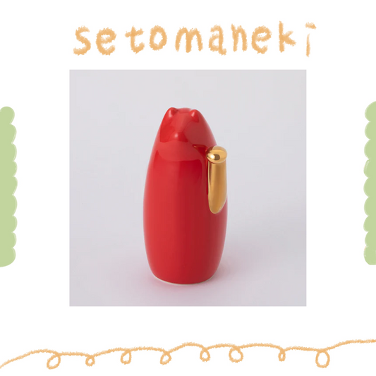 SETOMANEKI - 招財貓 - 紅色(金手) ♪︎