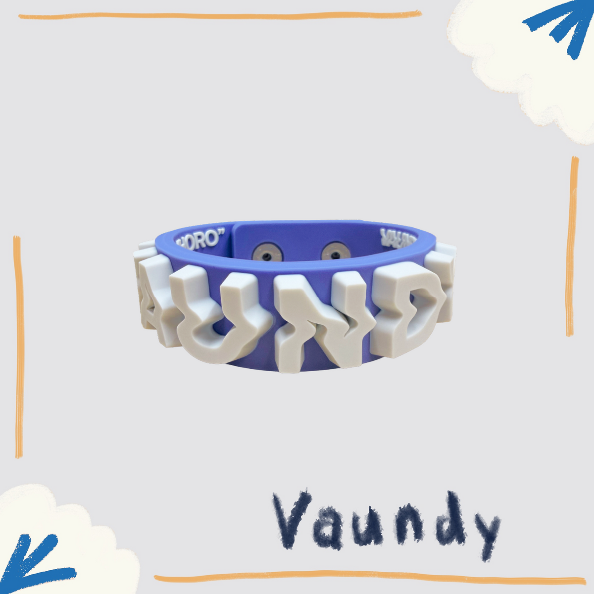 🍥 Vaundy - "HORO" - 【SHANGHAI limited】Rubber Band [Muted Blue×Gray] ♪︎