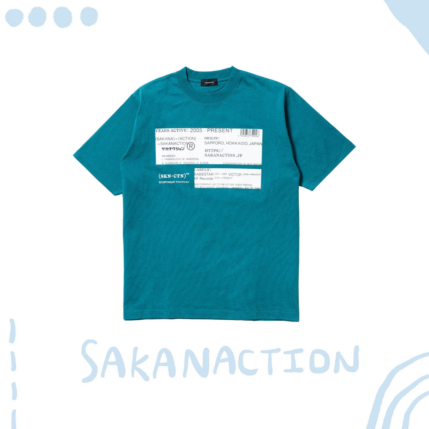 🐟 sakanaction - SAKANACTION 2025 WINTER - (SKN-CTN) TEE WINTER/TEAL BLUE ♪︎