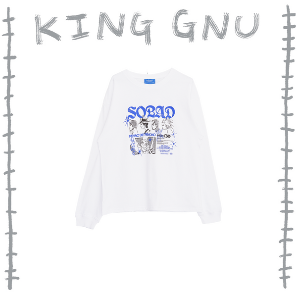 👑🐂 King Gnu - CEN+RAL Tour 2026 - SOBAD L/S TEE (WHITE