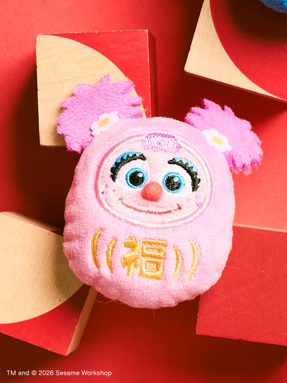 SESAME STREET - 新年系列 -  Abby 達摩造型毛絨絨徽章 ♪︎
