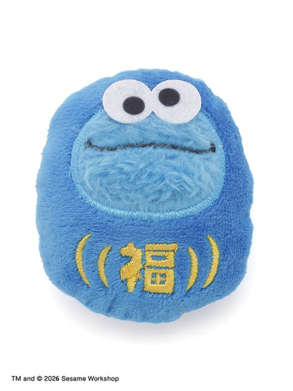 SESAME STREET - 新年系列 -  Cookie Monster 達摩造型毛絨絨徽章 ♪︎