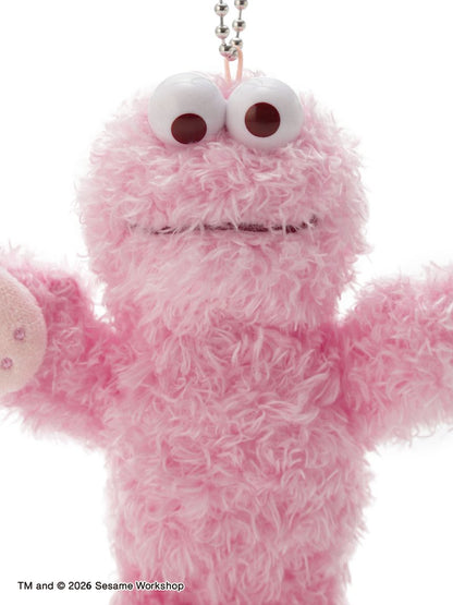 SESAME STREET - 芝麻街PINK FRIENDS 系列 - 春天粉色限定COOKIE MONSTER娃娃吊飾 ♪︎
