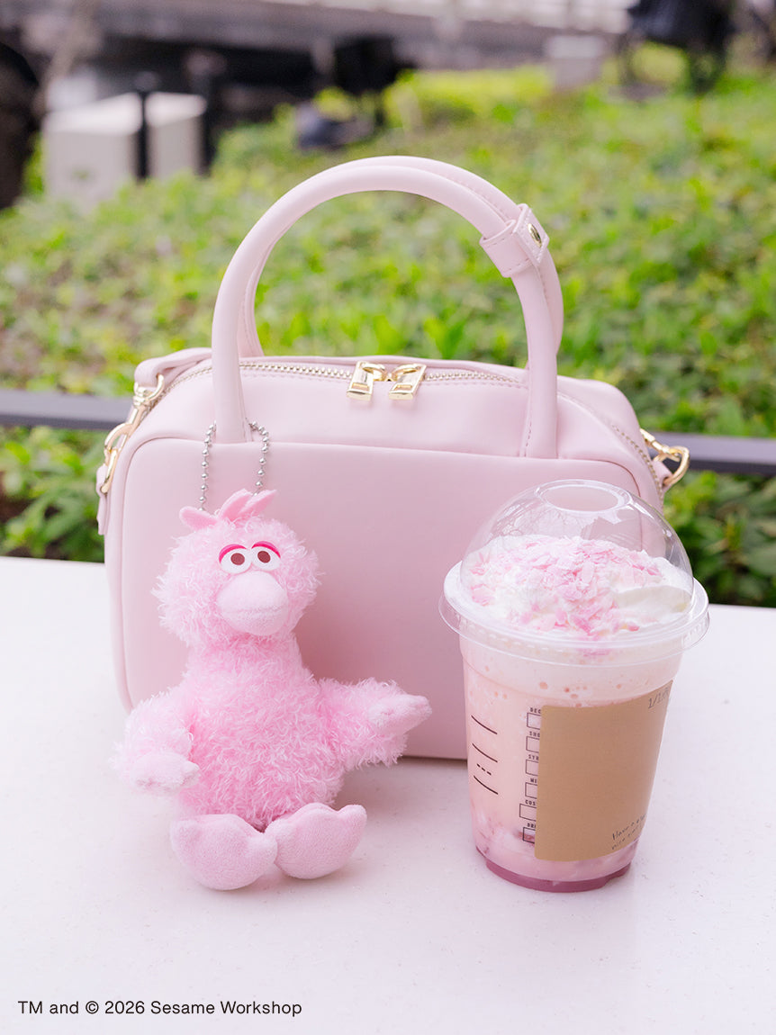 SESAME STREET - 芝麻街PINK FRIENDS 系列 - 春天粉色限定BIG BIRD娃娃吊飾 ♪︎