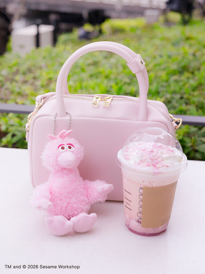 SESAME STREET - 芝麻街PINK FRIENDS 系列 - 春天粉色限定BIG BIRD娃娃吊飾 ♪︎