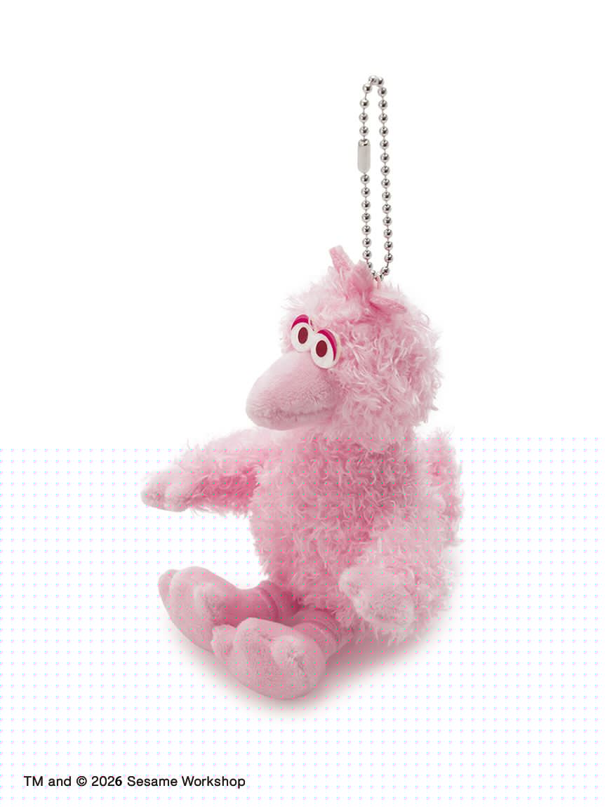 SESAME STREET - 芝麻街PINK FRIENDS 系列 - 春天粉色限定BIG BIRD娃娃吊飾 ♪︎